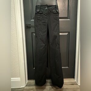 Loft Black Wide-Leg Pants Size: 6 Long